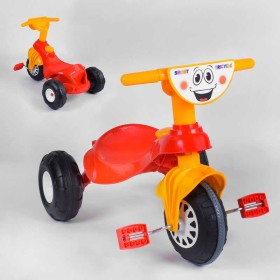 Дитячий велосипед Pilsan My Pet 07-132 КРАСНО-ЖОВТИЙ, з клаксоном, в коробці