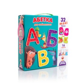 гр Гра розвиваюча "Абетка для найменших" (укр) VT 2911-10 (8) "Vladi Toys", 31 картка з літерами, 16 карток з тваринами