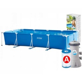 Intex Басейн каркасний 28274 NP 450х220х84см, Об'єм:7127 л при 90 заповненні, (2006 л/год) насос-фільтр, в коробці