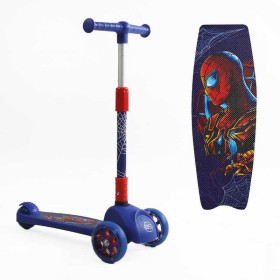 Самокат триколісний 47359 Best Scooter СВІТЛО КОЛІС ТА ДИСКІВ, складене кермо, передні колеса PU 120х35мм, задні колеса PU 80х48мм