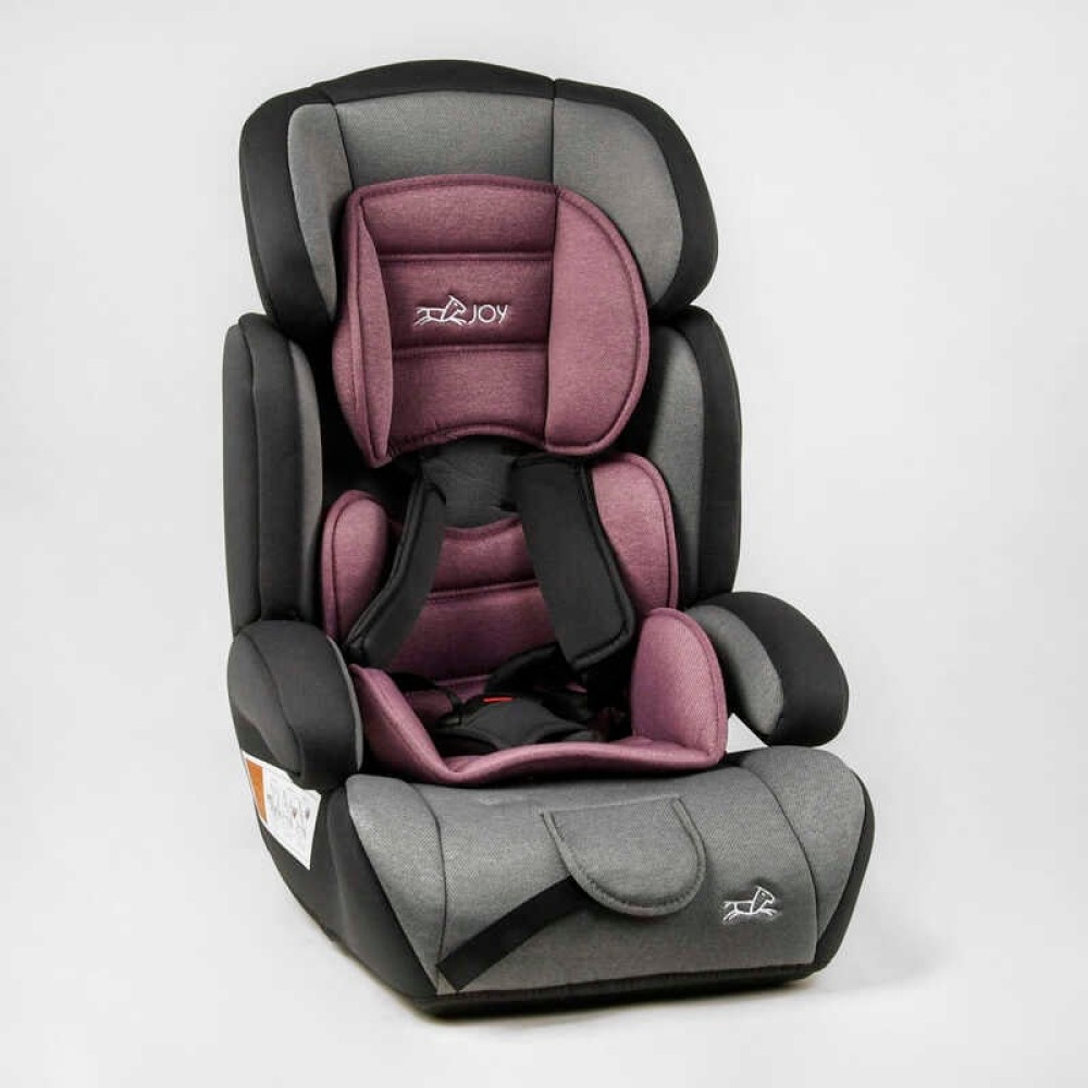 Автокрісло JOY 36800-VL сіро-рожеве 1/2/3 з бустером 9–36 кг
