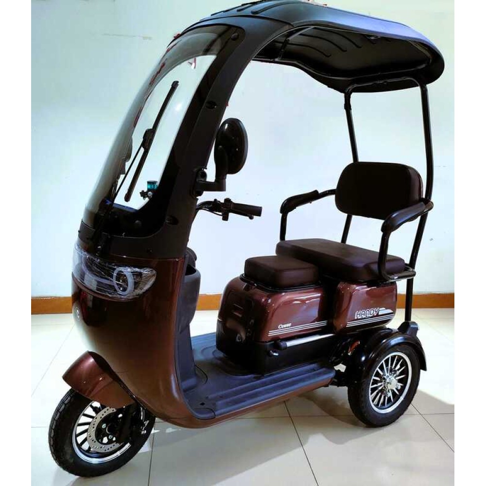Електричний трицикл Corso Handy HD-73711 800W 72V 20Ah з дахом, вітровим склом і трьома місцями