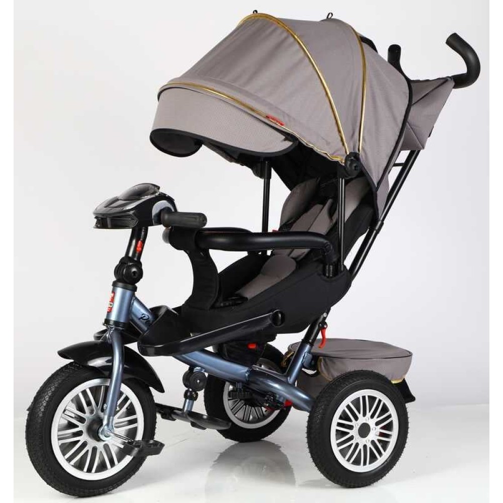 Велосипед 3-х кол. 8066/470-16 BestTrike "Perfetto" поворотне сидіння, колеса гумові безкамерні, кошик, фара музична, USB, Bluetooth, в коробці