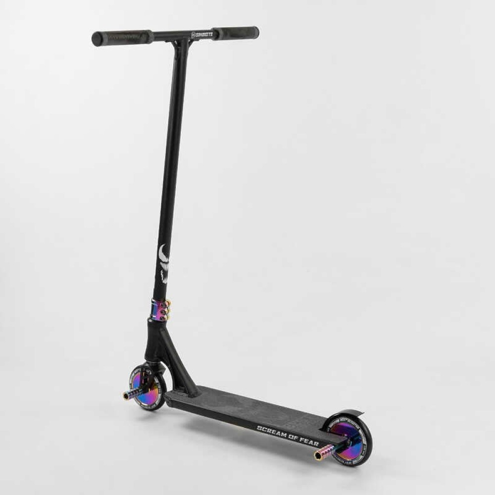 Самокат трюковий 97683 Best Scooter (4) "SIMBIOTE" HIC-система, ПЕГИ, алюмінієвий диск і дека, колеса 120 мм PU, ширина керма - 57 см, в коробці