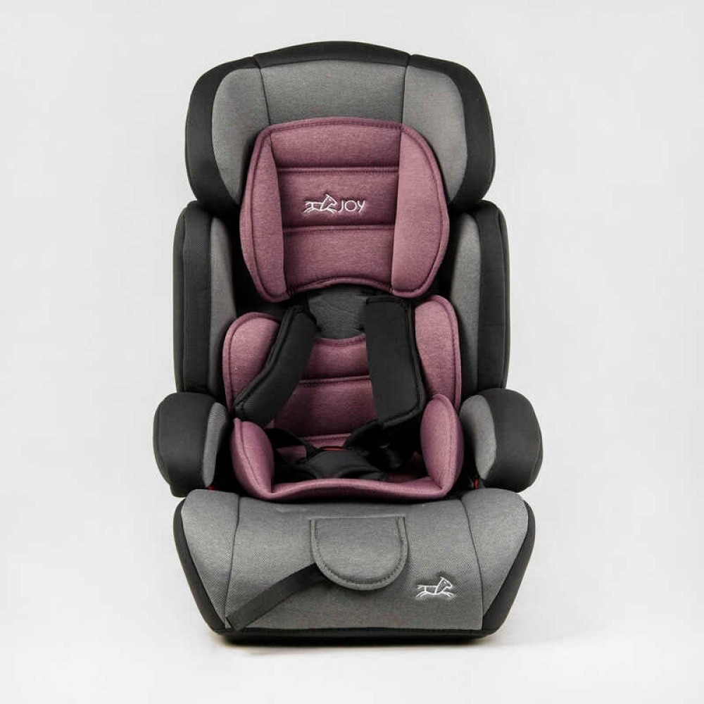 Автокрісло JOY 36800-VL сіро-рожеве 1/2/3 з бустером 9–36 кг