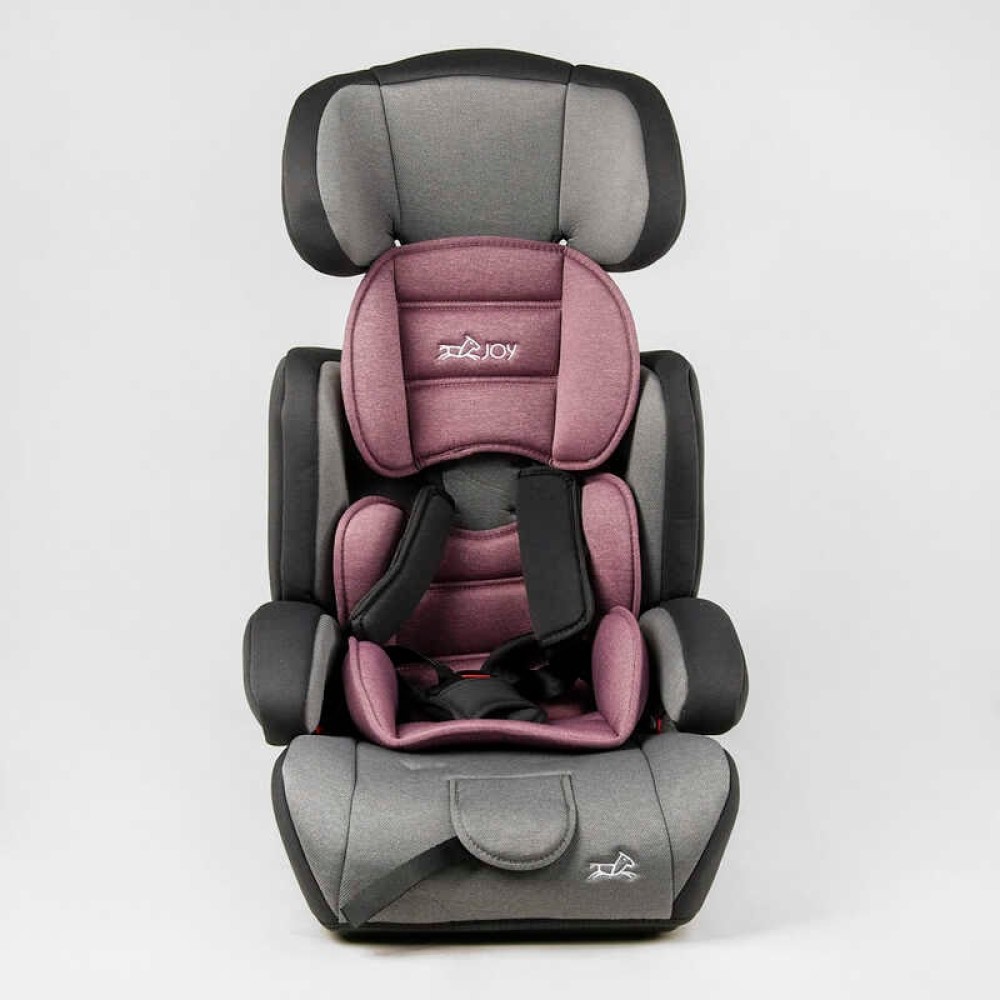 Автокрісло JOY 36800-VL сіро-рожеве 1/2/3 з бустером 9–36 кг