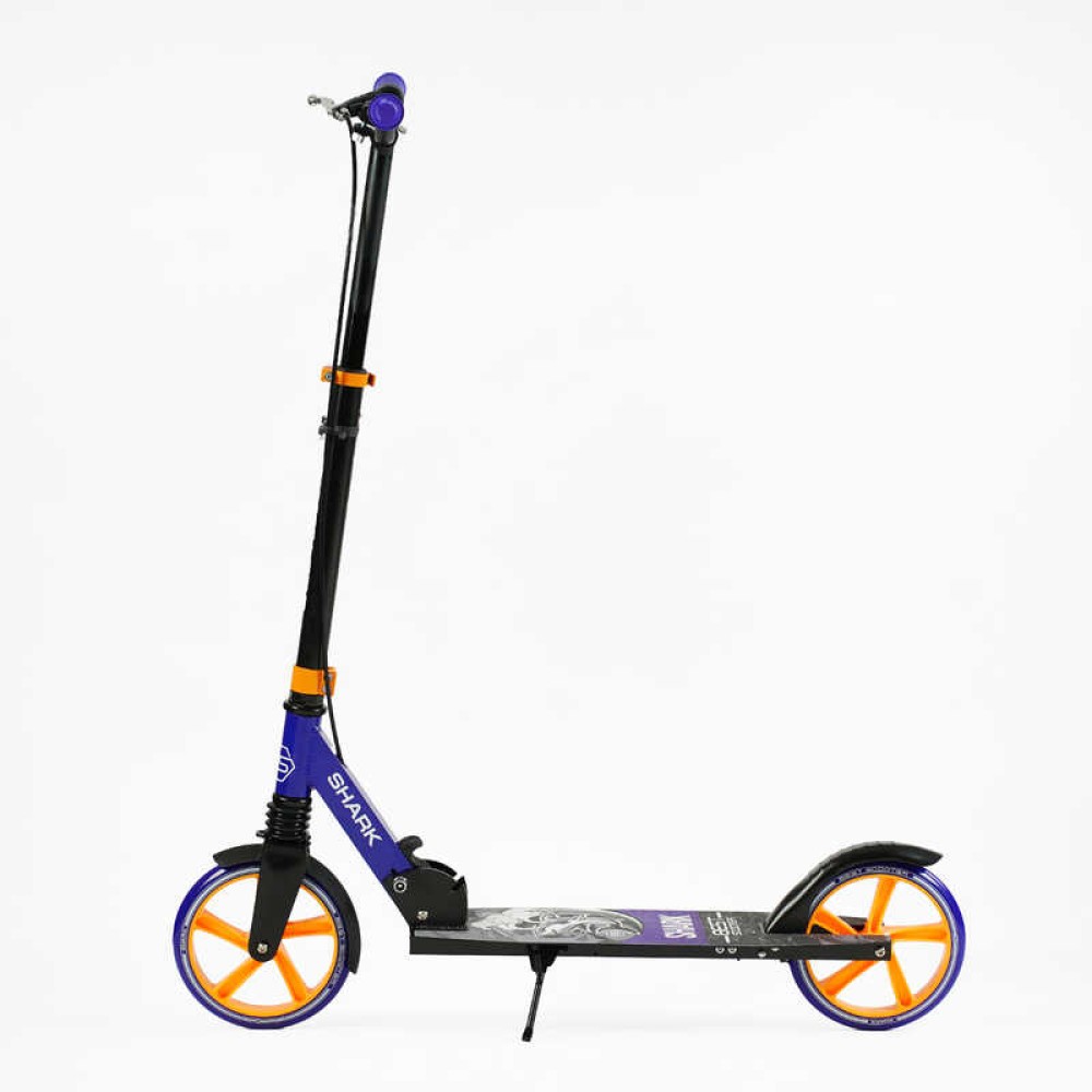 Самокат двоколісний "Best Scooter" SH-10042 (4) "SHARK", з ручним гальмом, затискач керма, колеса PU - 20 см, 1 амортизатор, в коробці