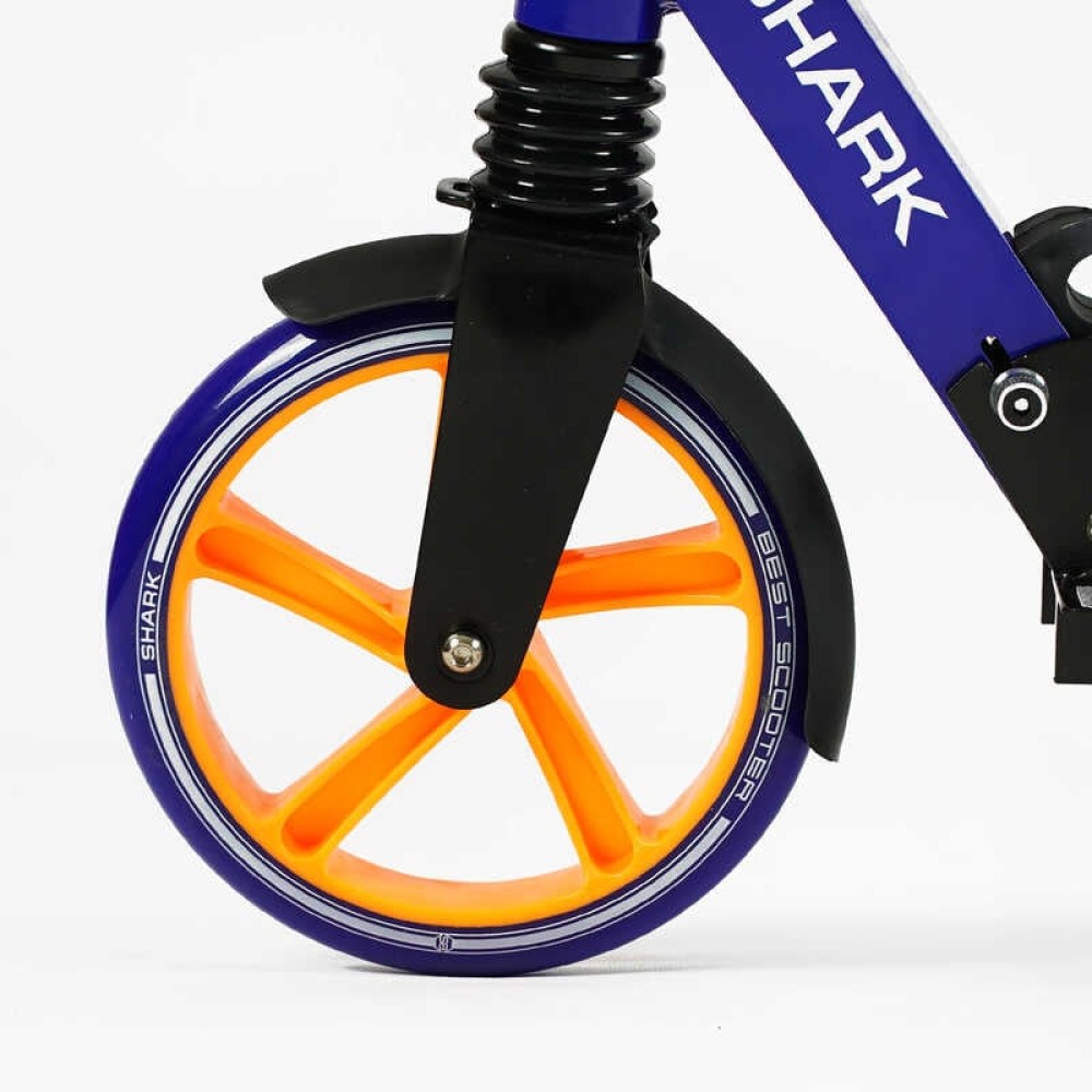 Самокат двоколісний "Best Scooter" SH-10042 (4) "SHARK", з ручним гальмом, затискач керма, колеса PU - 20 см, 1 амортизатор, в коробці