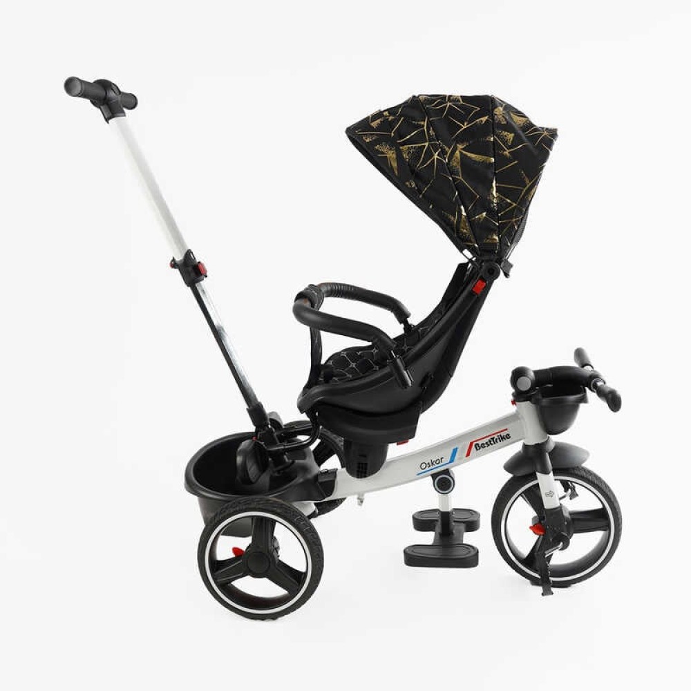 Велосипед 6390 – 10-960 BestTrike "Oscar" ПОВОРОТНЕ СИДІННЯ, КЕРМО СКЛАДАЄТЬСЯ, КОЛЕСА З ПРОГУМОВАНИМ PU, КОШИК, ТЕЛЕСКОПІЧНА РУЧКА
