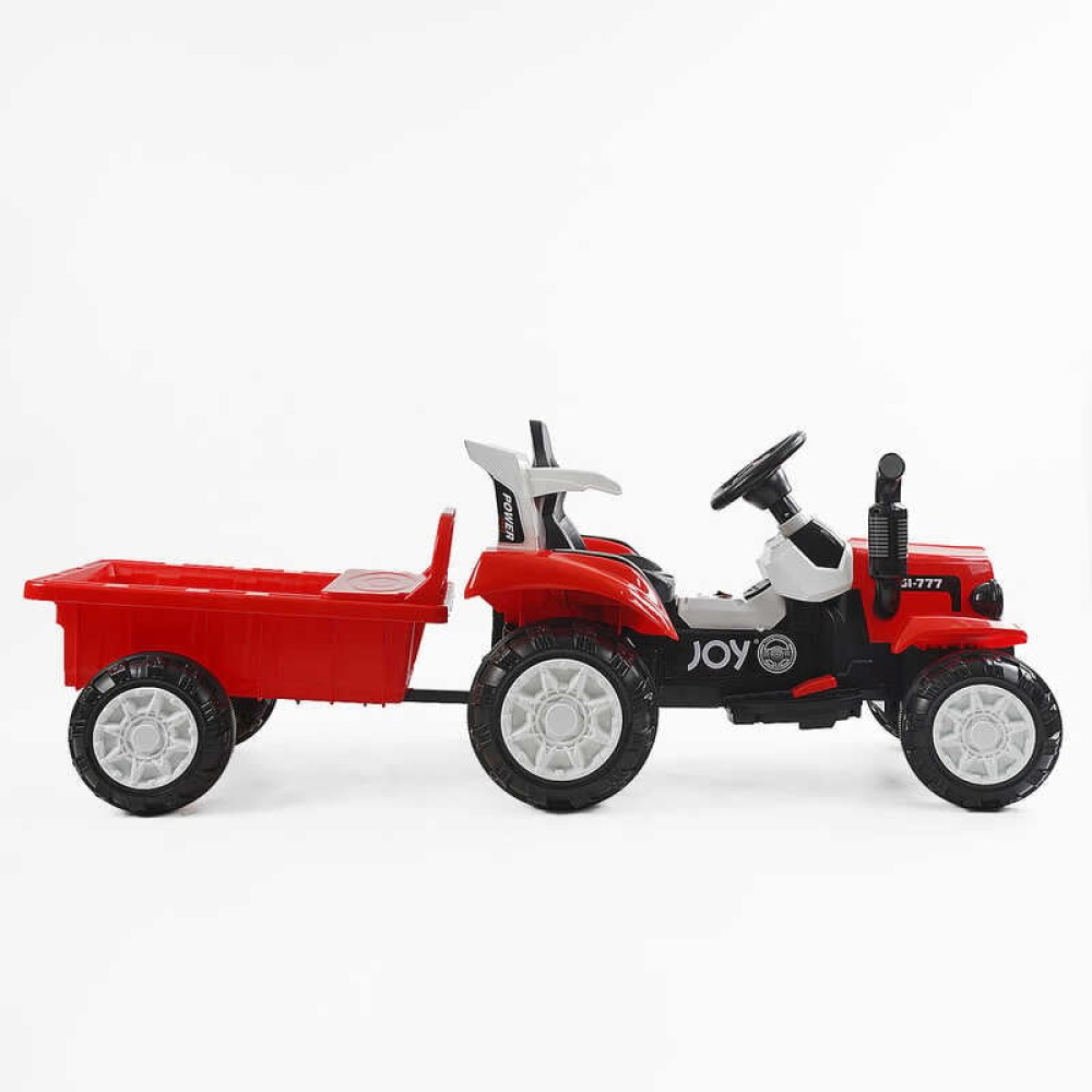 Трактор електричний з причепом JOY Т-81563 двигун 25W, акумулятор 6V, в коробці