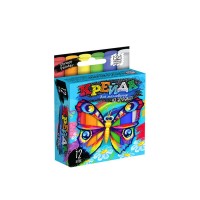 гр Крейда для малювання, тонка MEL-02-03U УКР. (36) "Danko Toys", d-1,2 см, 12 штуки, 6 кольорів