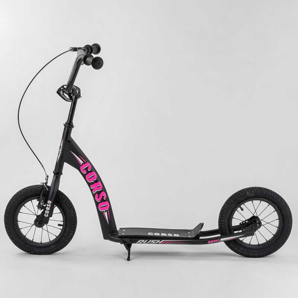 Самокат Corso Rush CR-T 9490 колеса надувні 12", ручне переднє гальмо