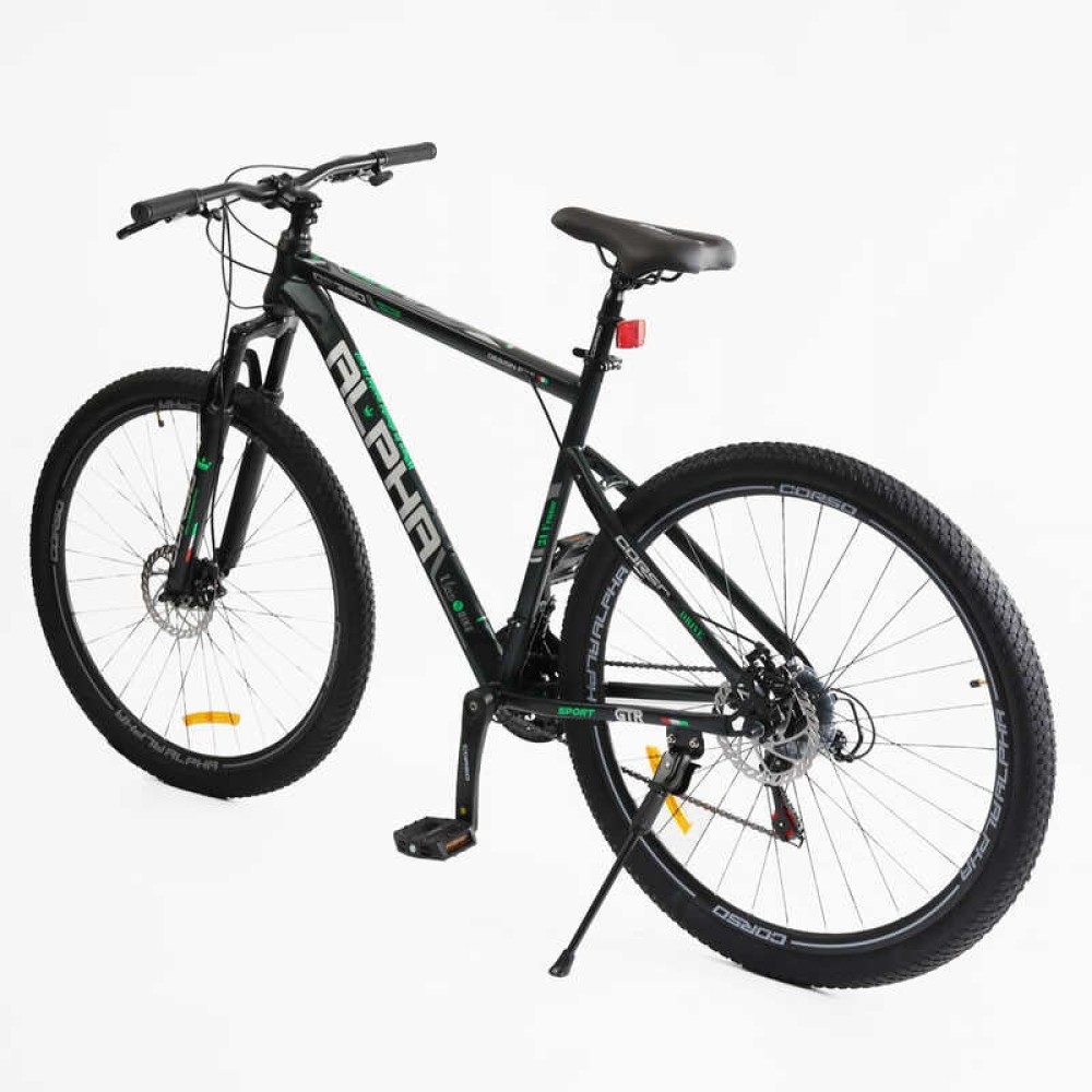 Велосипед спортивний Corso ALPHA LF-29102 29", сталева рама 21", 21 швидкість, Shimano, дискові гальма