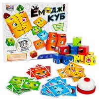 гр Настільна гра "Емоджі куб" 68831 (16/2) "4FUN Game Club", 48 карток, дзвінок, кубики, в коробці