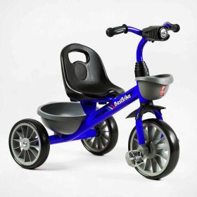 Велосипед 3-х колісний BS-12530 "Best Trike" колеса EVA переднє 12", заднє 10", сталева рама, фара з музикою та світлом, 1 пісня українською та 2 англійською, 2 кошики, в коробці