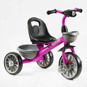 Велосипед 3-х колісний BS-44101 "Best Trike" колеса EVA переднє 12", заднє 10", сталева рама, фара з музикою та світлом, 1 пісня українською та 2 англійською, 2 кошики, в коробці