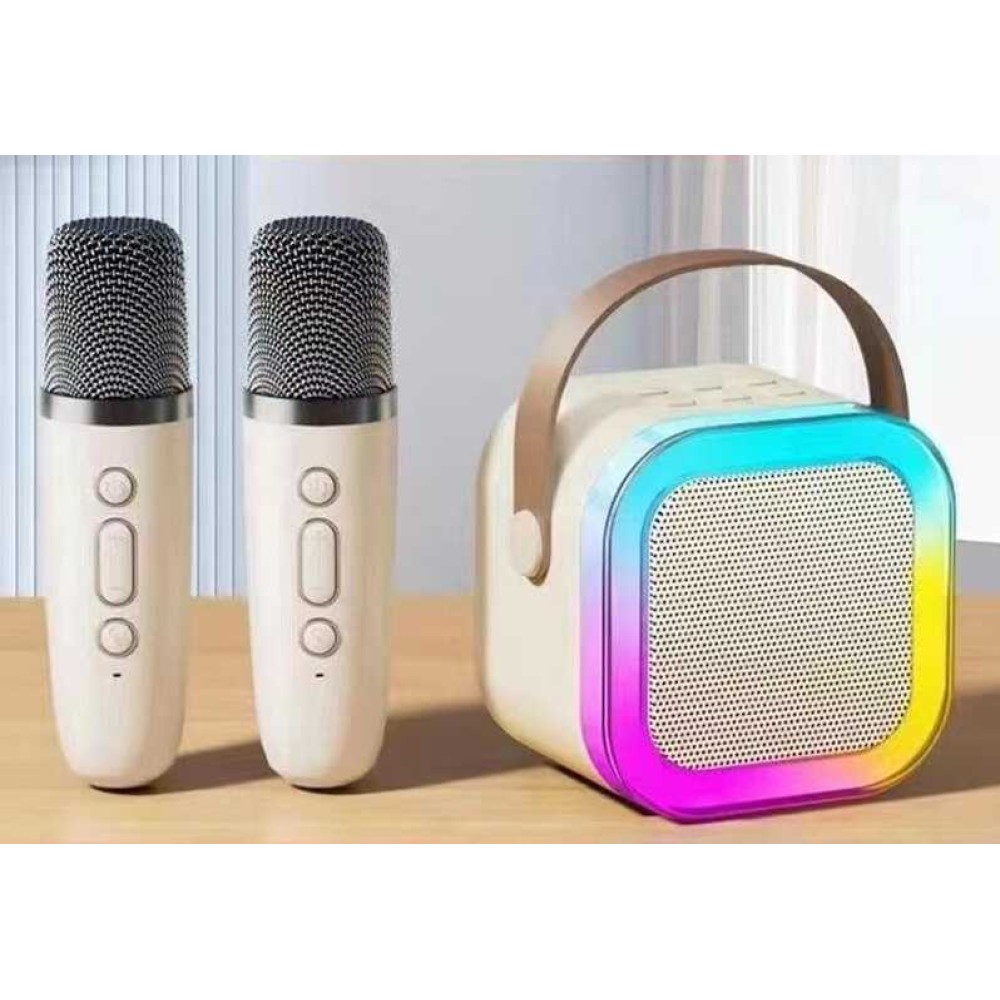 Караоке С 65427 (40) bluetooth, 2 мікрофони, type-c, TF-картка, зміна голосу, регуляція гучності, в коробці