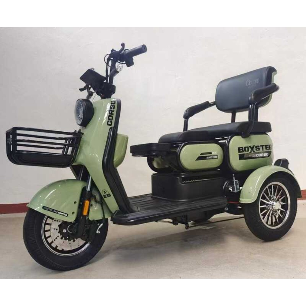Електричний трицикл Corso «Boxter» BX-608330 (1) двигун 800W, акумулятор 72V/20Ah, колеса 300-10, в коробці