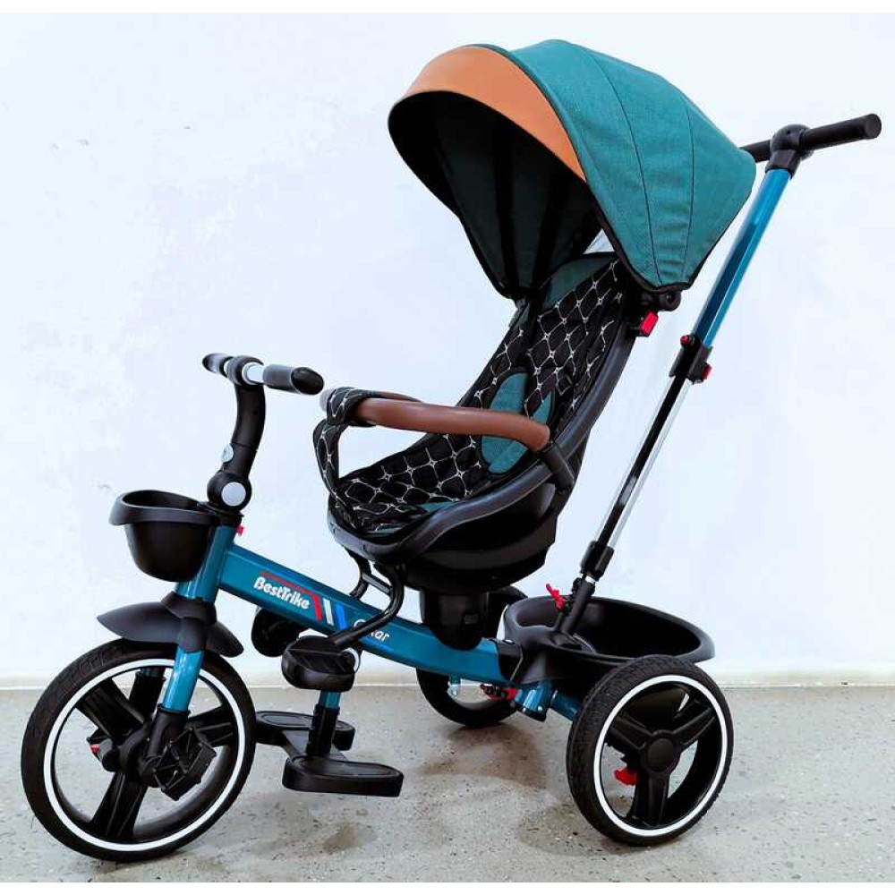 Велосипед 6390 – 14-154 BestTrike "Oscar" ПОВОРОТНЕ СИДІННЯ, КЕРМО СКЛАДАЄТЬСЯ, КОЛЕСА З ПРОГУМОВАНИМ PU, КОШИК, ТЕЛЕСКОПІЧНА РУЧКА