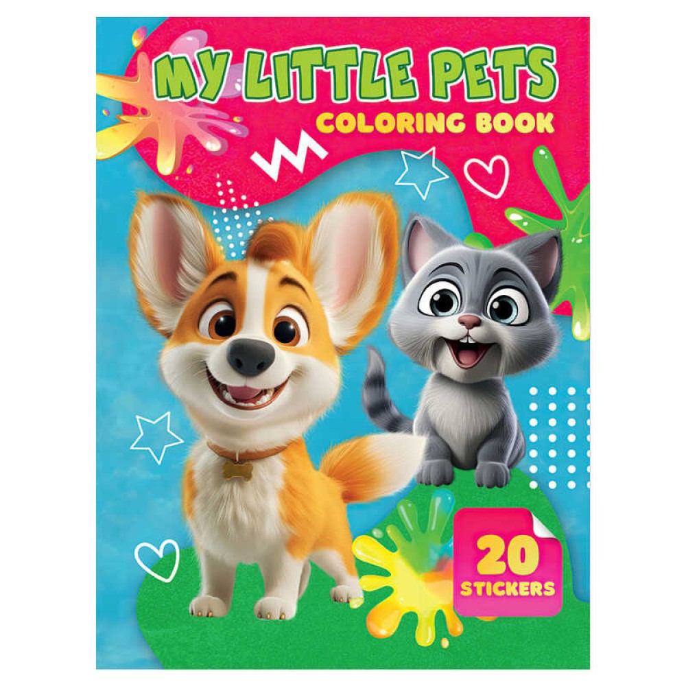 гр Розмальовка 20 наліпок А4: My Little Pets 9789655323160 (50) 