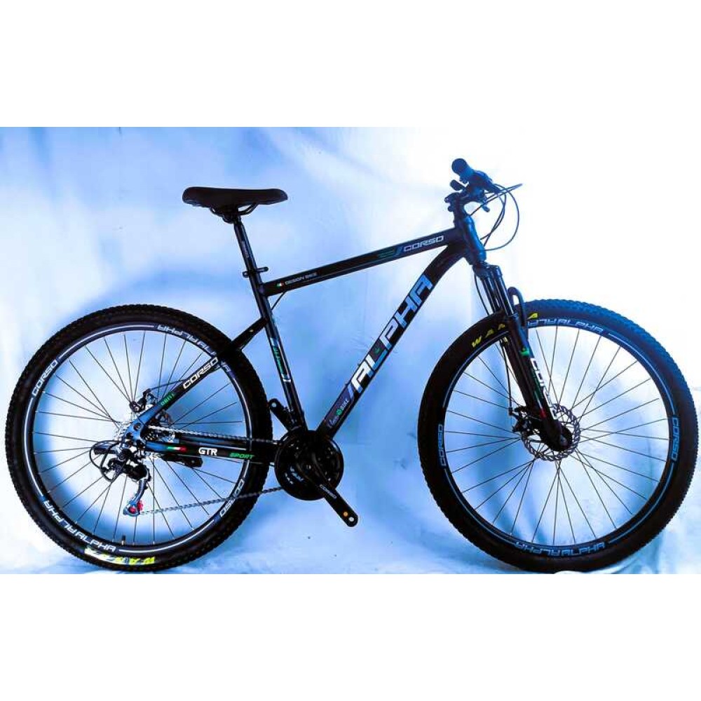 Велосипед спортивний Corso ALPHA LF-29102 29", сталева рама 21", 21 швидкість, Shimano, дискові гальма