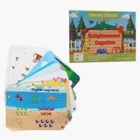 Логічна книжка C 73245 (60) кілька картонних сторінок, липучки, цифри, годинник, транспорт, форми, тварини, кольори, в коробці