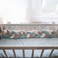 гр Бортик у ліжко "Косичка" 80315 (1) тканина МУСЛІН, наповнювач СИНТЕПУХ, розмір 120*18 см "Bimbo"