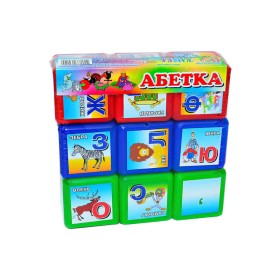 гр Кубики "Абетка 9 шт" 06041 укр (21) "M Toys"