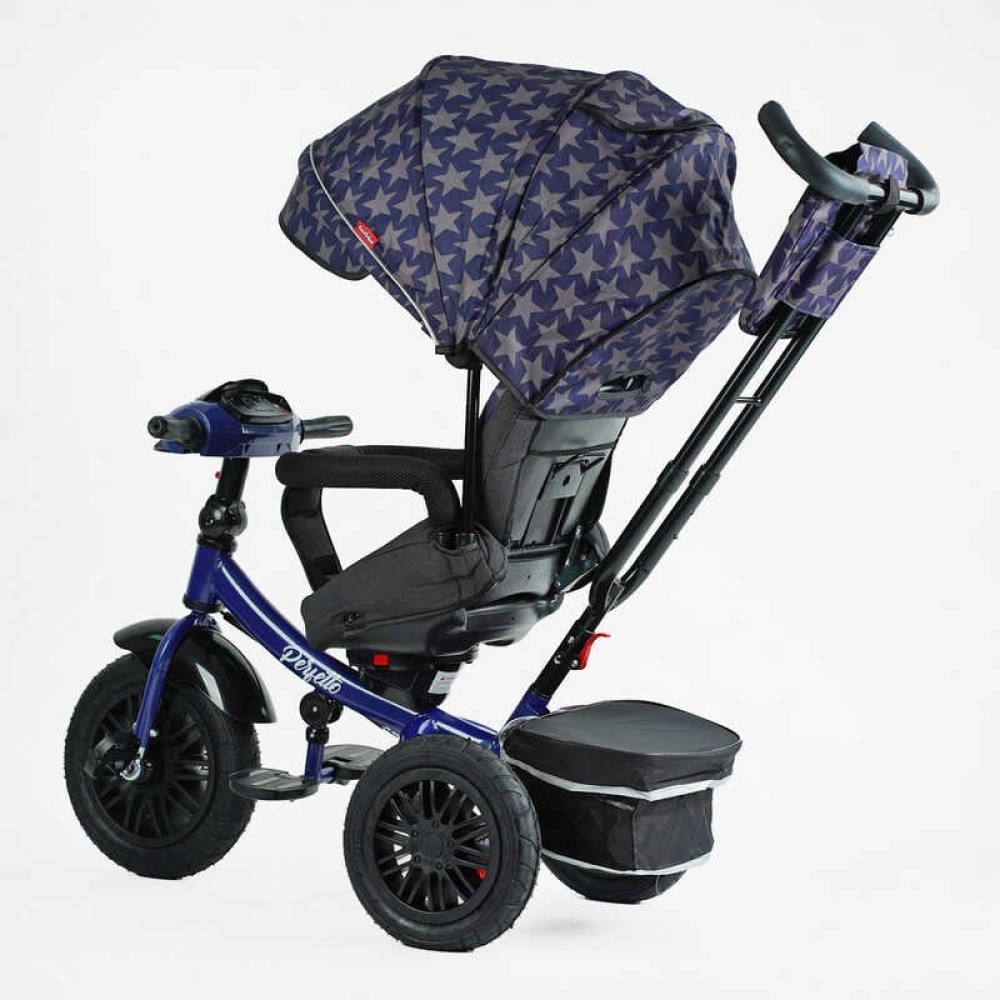 Велосипед 3-х кол. 8066/208-23 BestTrike "Perfetto" поворотне сидіння, колеса гумові надувні, кошик, фара музична, USB, Bluetooth, в коробці