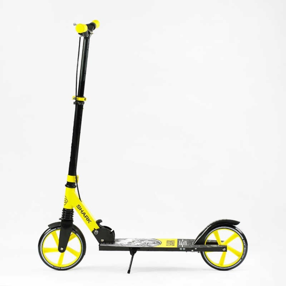 Самокат двоколісний "Best Scooter" SH-10865 (4) "SHARK", з ручним гальмом, затискач керма, колеса PU - 20 см, 1 амортизатор, в коробці