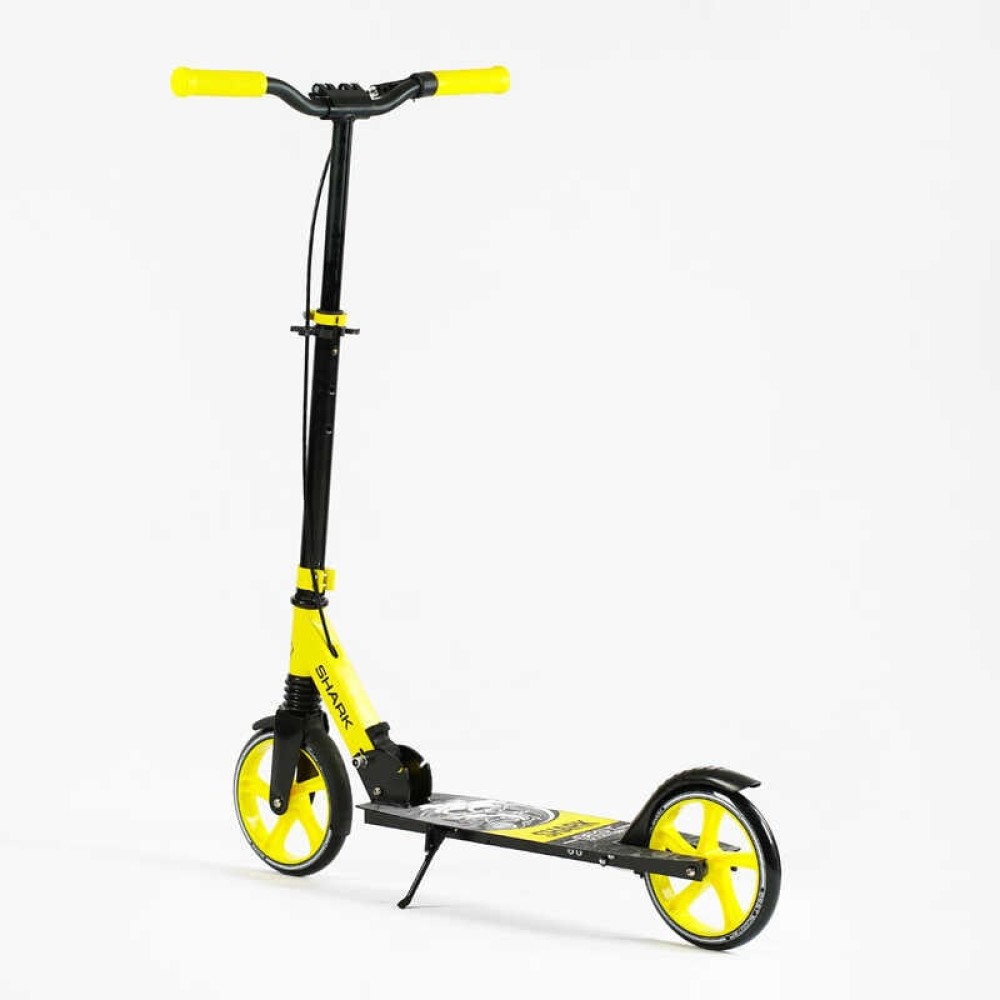 Самокат двоколісний "Best Scooter" SH-10865 (4) "SHARK", з ручним гальмом, затискач керма, колеса PU - 20 см, 1 амортизатор, в коробці