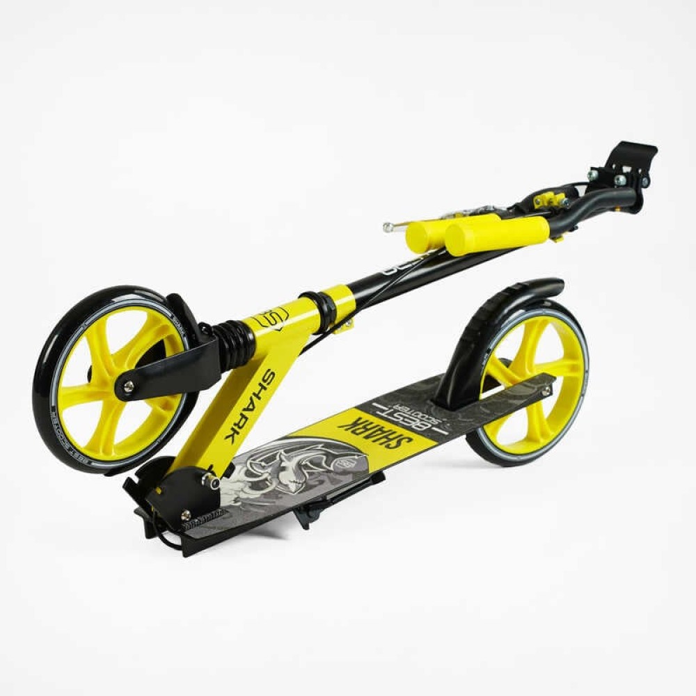 Самокат двоколісний "Best Scooter" SH-10865 (4) "SHARK", з ручним гальмом, затискач керма, колеса PU - 20 см, 1 амортизатор, в коробці