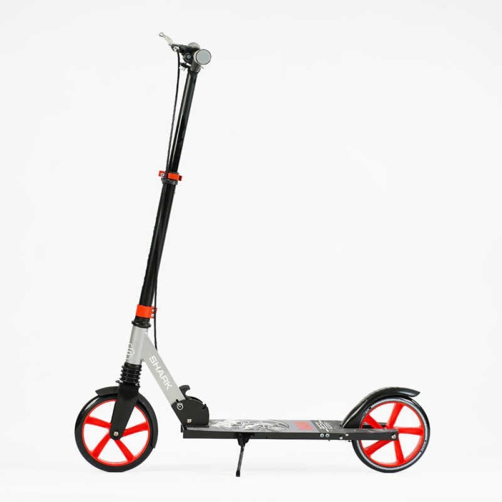 Самокат двоколісний "Best Scooter" SH-25048 (4) "SHARK", з ручним гальмом, затискач керма, колеса PU - 20 см, 1 амортизатор, в коробці