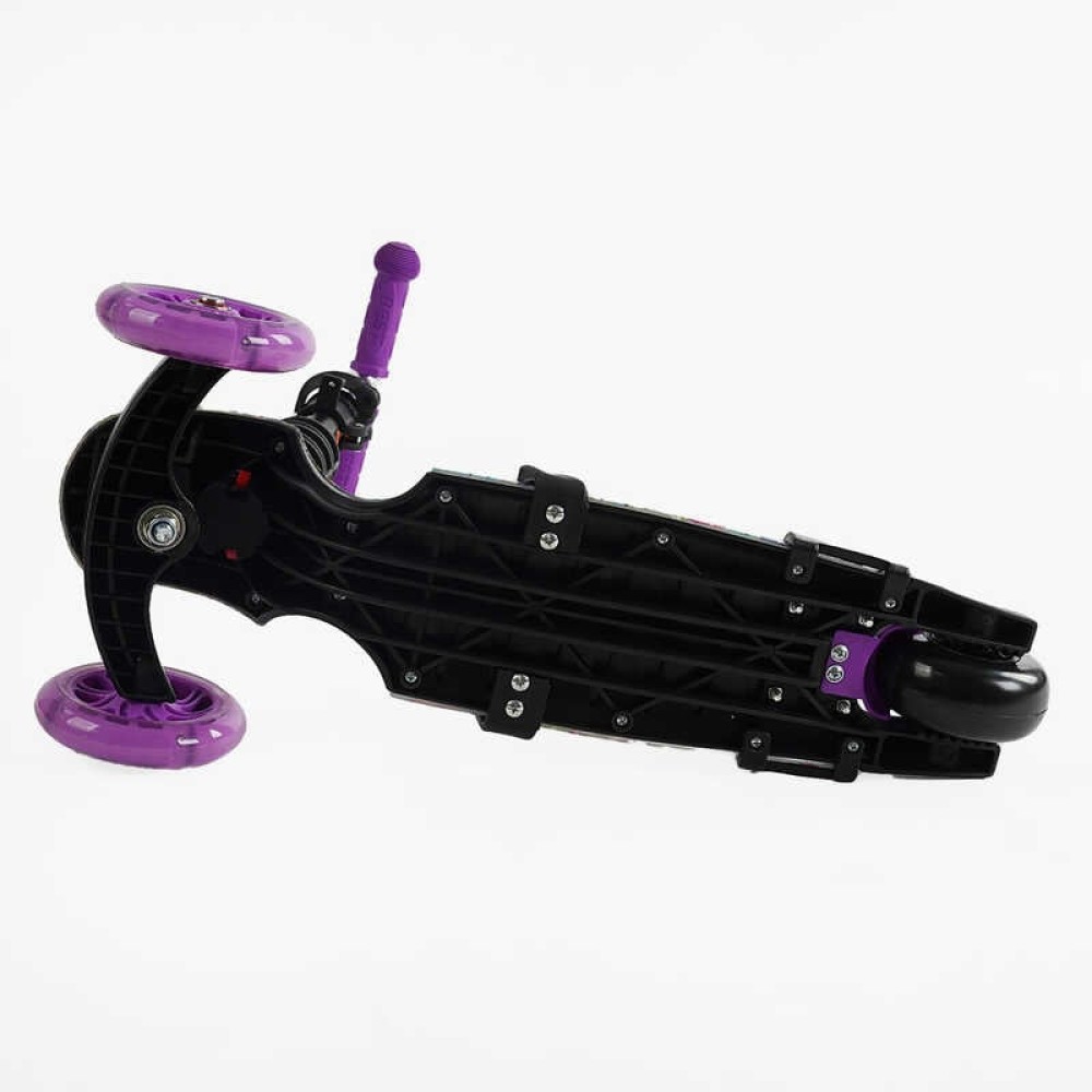 Самокат 5в1 LS-84099 Best Scooter, з ДОП. КОЛІСАМИ, захисний бампер, PU колеса зі світлом, в коробці