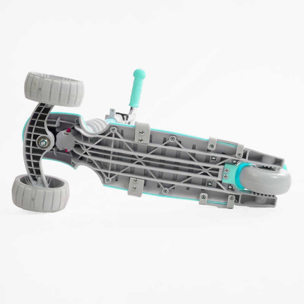 Самокат 5в1 P-67303 Best Scooter, з ДОП. КОЛЕСАМИ, захисний бампер, PU колеса зі світлом, в коробці