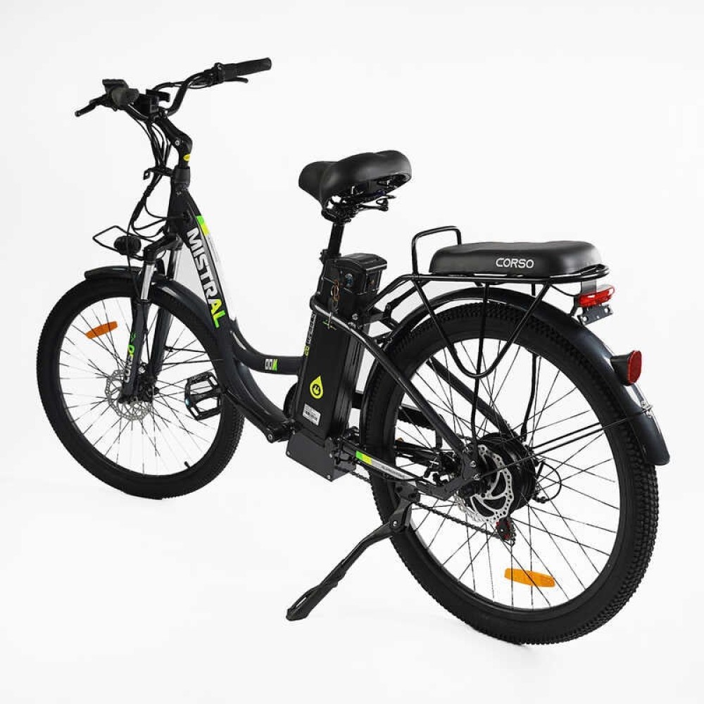 Електровелосипед Corso Mistral 500W 48V, Shimano, амортизація, багажник