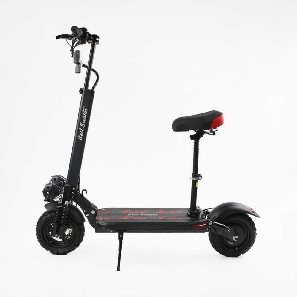 Електросамокат Best Scooter BS-80632 з сидінням: 1200W, літієвий акумулятор 48V 18Ah, надувні колеса 11"
