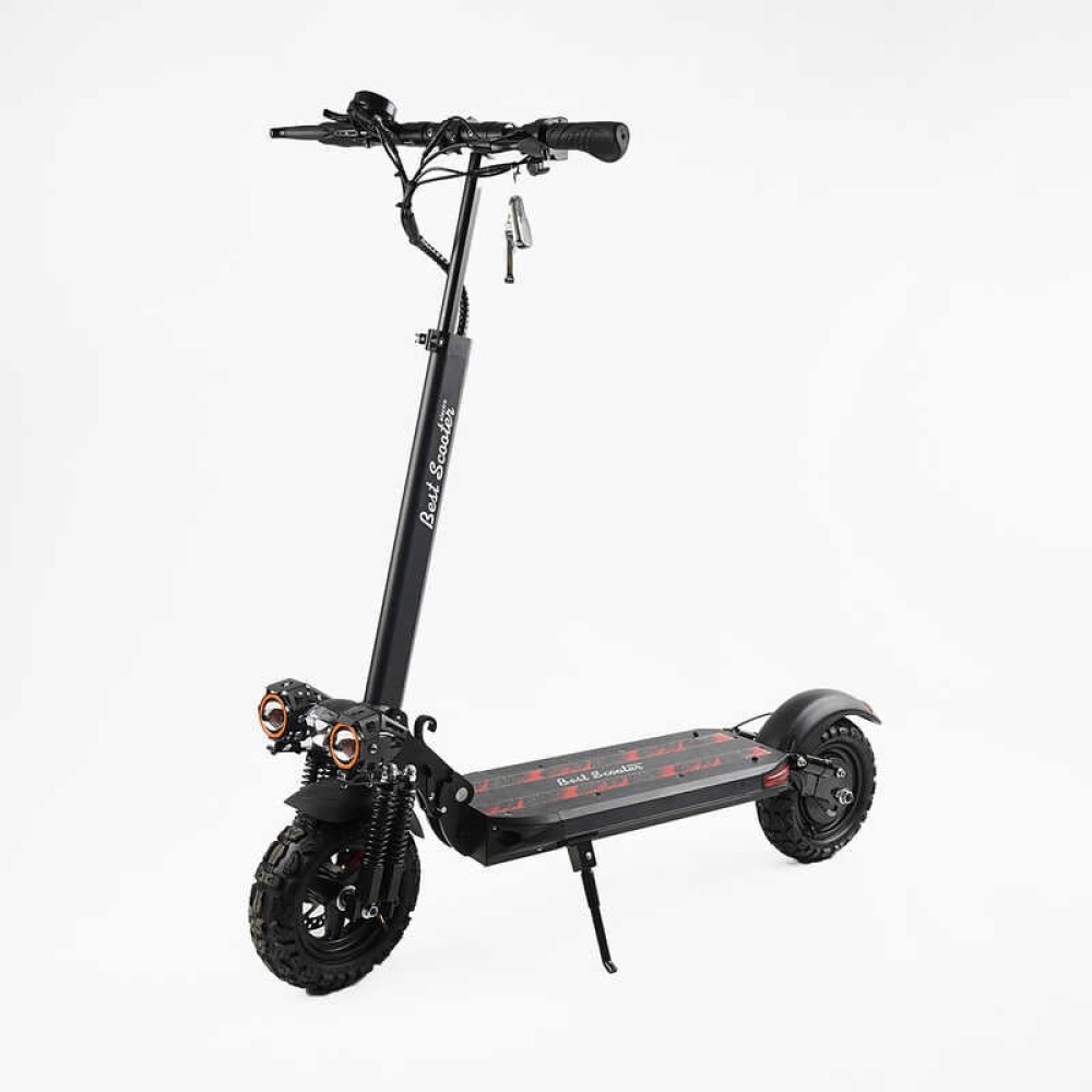 Електросамокат Best Scooter BS-80632 з сидінням: 1200W, літієвий акумулятор 48V 18Ah, надувні колеса 11"