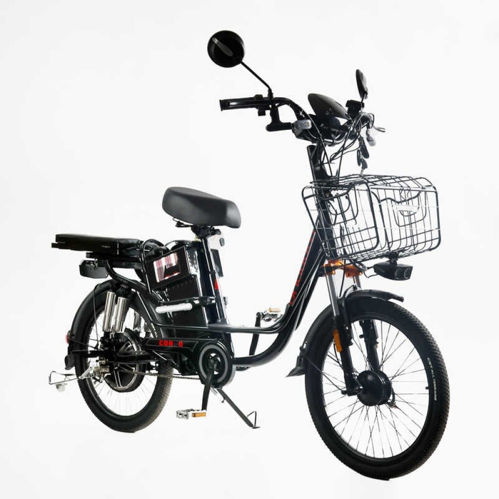 Електровелосипед Corso Shadow SH-9038-7 / 9083-7 / с-31 22" 500W 48V/20Ah, сигналізація, кошик 