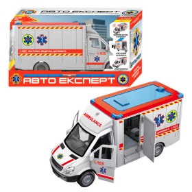 Машинка TK 97569 (24) "Авто Експерт", "Швидка допомога", ОЗВУЧ УКР МОВОЮ,  інерція, звук, підсвіч, вірші, пісні, двері, та дах відчиняються, в коробці