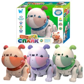 Інтерактивний пес Спайк на р/к 68068 (24) “WToys”, 3 кольори, ОЗВУЧУВАННЯ УКРАЇНСЬКОЮ МОВОЮ, сенсорний, мелодії, підсвічування, запис голосу, пульт керування, інструкція, в коробці, МІКС ВИДІВ