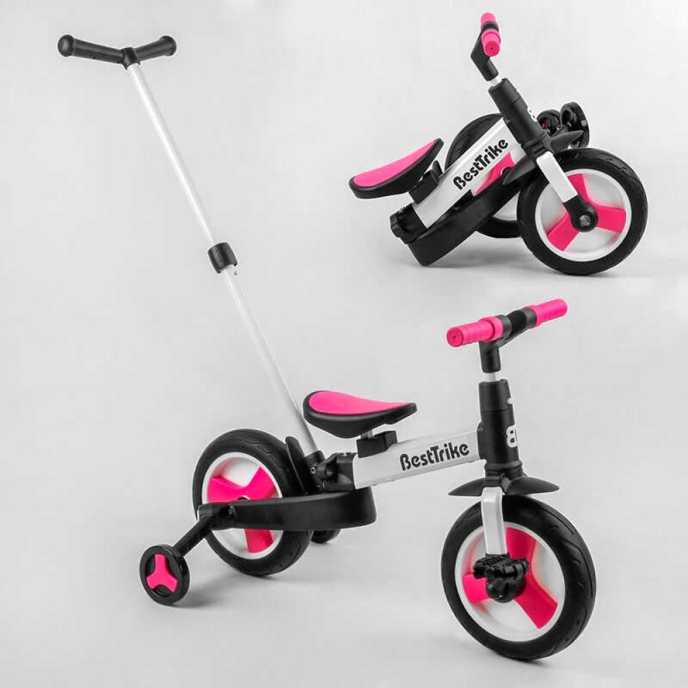 Велосипед-трансформер Best Trike 55475 колеса PU 10&apos;&apos;, батьківська ручка, знімні педалі