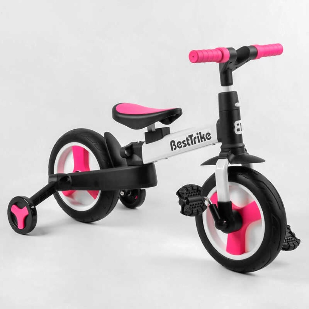 Велосипед-трансформер Best Trike 55475 колеса PU 10&apos;&apos;, батьківська ручка, знімні педалі