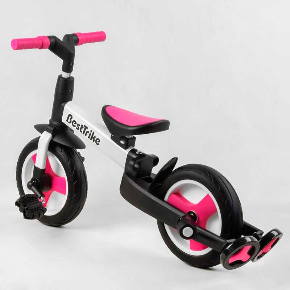 Велосипед-трансформер Best Trike 55475 колеса PU 10&apos;&apos;, батьківська ручка, знімні педалі