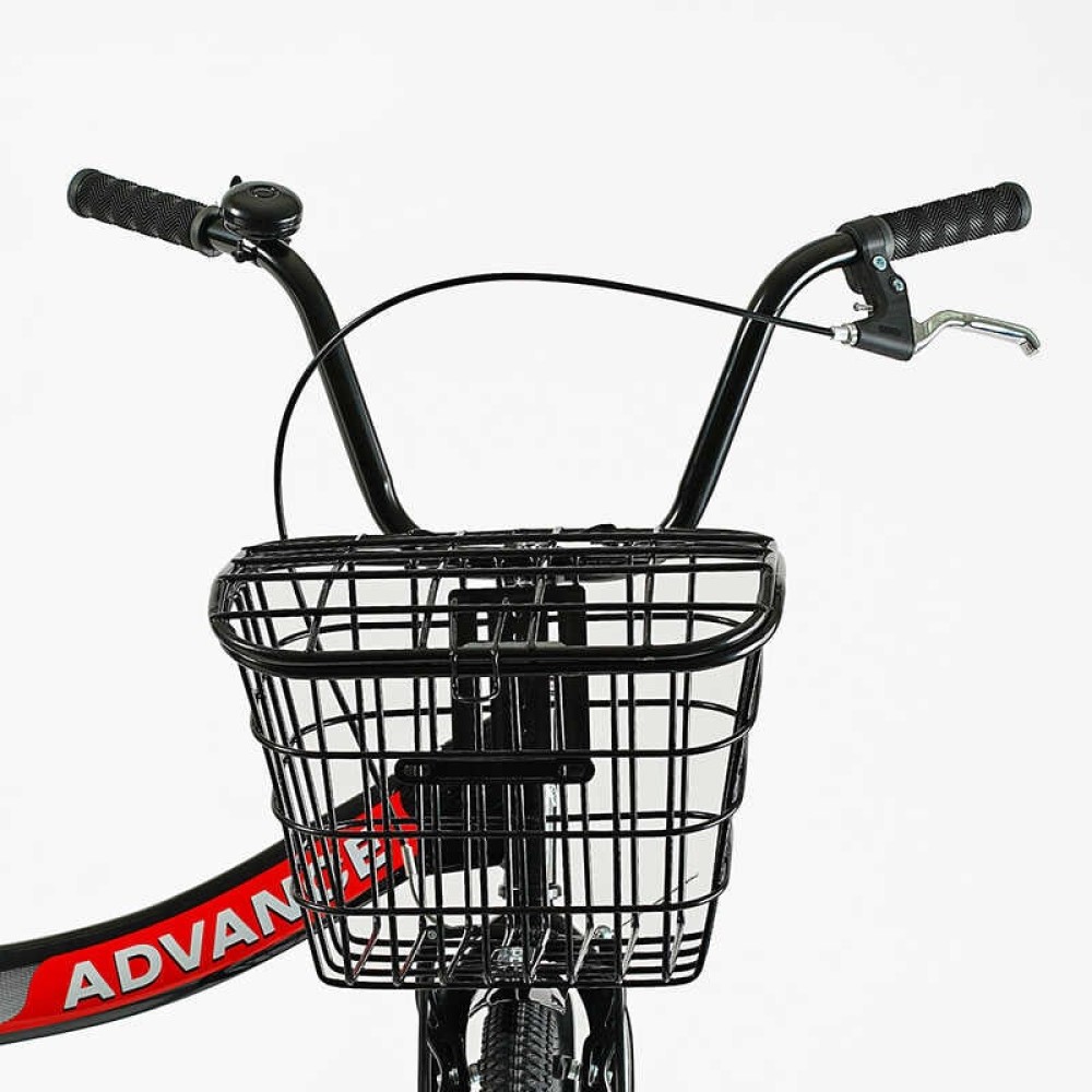 Велосипед складний Corso 24&apos;&apos; Advance AD-24400 + КОШИК, одношвидкісний, складна сталева рама 14&apos;&apos;, корзина