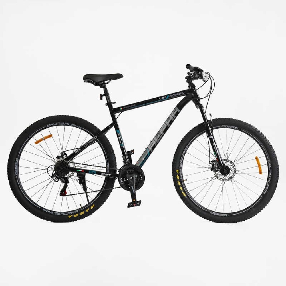 Велосипед спортивний Corso ALPHA LF-29111 29", сталева рама 21", 21 швидкість, Shimano, дискові гальма