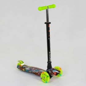 Самокат А 25470 /779-1325 MAXI "Best Scooter" пластмасовий, 4 колеса PU, СВІТЛО, трубка керма алюмінієва, d = 12 см, в коробці