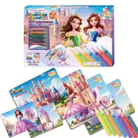 гр Малюй піском 66583 (24) "4FUN Game Club", 6 карток, 6 кольорів піску, щітка, в коробці