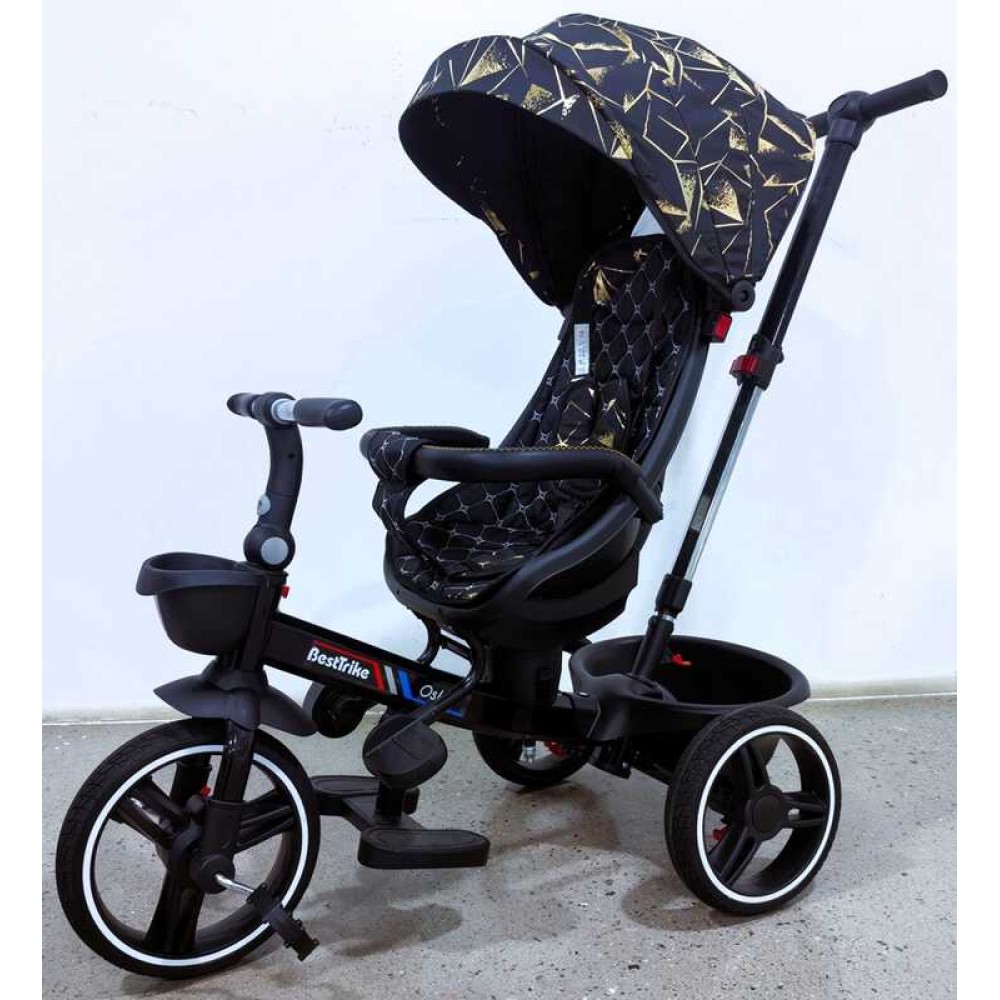 Велосипед 6390 – 16-098 BestTrike "Oscar" ПОВОРОТНЕ СИДІННЯ, КЕРМО СКЛАДАЄТЬСЯ, КОЛЕСА З ПРОГУМОВАНИМ PU, КОШИК, ТЕЛЕСКОПІЧНА РУЧКА