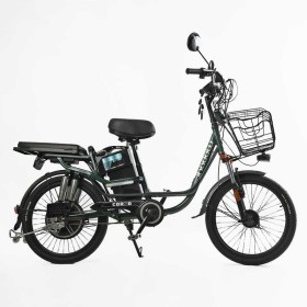 Електровелосипед Corso Shadow SH-8036-9/с-31 22" 500W 48V/20Ah, сигналізація, кошик (зелений)